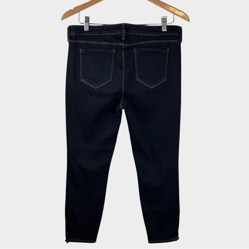 L'AGENCE | Emmanuelle Ankle Zip Skinny Jeans Cropped Womens 32 Midnight - Picture 5 of 12